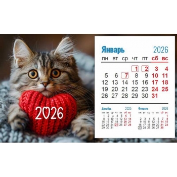 Календарь-домик на 2026 год 20*12см Котенок на спирали арт.23С671_Котенок