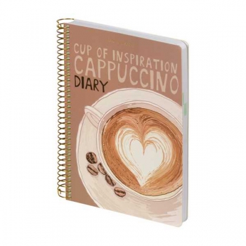 Ежедневник А5 160*210 мм, недат. на гребне Bruno Visconti «CUTE DIARY.CAPPUCCINO, 272стр., тв.обложка арт.3-701/03 Ежедневник А5 160*210 мм, недат. на гребне Bruno Visconti «CUTE DIARY.CAPPUCCINO, 272стр., тв.обложка арт.3-701/03