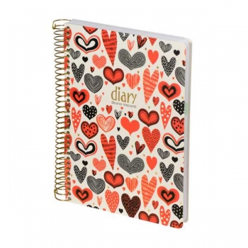 Ежедневник А5 160*210 мм, недат. на гребне Bruno Visconti «CUTE DIARY.Сердечки.Фантазия, 272стр,тв.обложка арт.3-701/04 Ежедневник А5 160*210 мм, недат. на гребне Bruno Visconti «CUTE DIARY.Сердечки.Фантазия, 272стр,тв.обложка арт.3-701/04