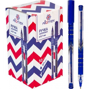 Ручка шариковая Attomex 0.7мм, полупрозрачн. корпус, синяя арт. 5073556