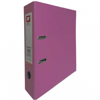 Файл-регистратор А4/75мм ПВХ WORPSON c мет. уголком, с карманом на корешке, АССОРТИ, фуксия арт.554N_фуксия
