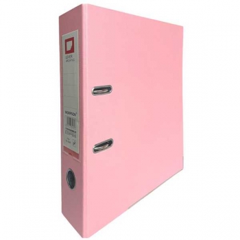 Файл-регистратор А4/75мм ПВХ WORPSON c мет. уголком, с карманом на корешке, АССОРТИ, розовый паст арт.554N_розовый пас