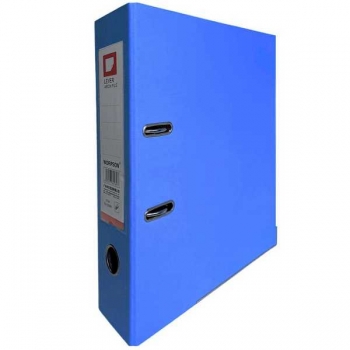 Файл-регистратор А4/75мм ПВХ WORPSON c мет. уголком, с карманом на корешке, АССОРТИ, голубой арт.554N_голубой