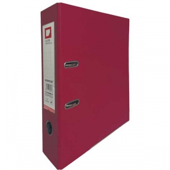 Файл-регистратор А4/75мм ПВХ WORPSON c мет. уголком, с карманом на корешке, АССОРТИ, бордовый арт.554N_бордовый