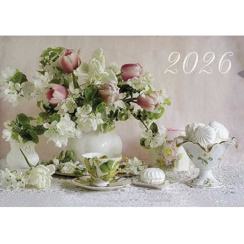 Календарь настенный на пружине на 2026г.30х46см Зефирная композиция с метал. окантовкой арт.25с41_Зефирная композиция