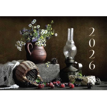 Календарь настенный на пружине на 2026г.30х46см Ягодная композиция с метал. окантовкой арт.25с41_Ягодная композиция