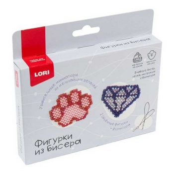 Набор для детского творчества - Брелоки. Фигурки из бисера Алмаз, лапка арт.Бис-106