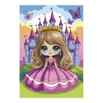 Набор для рисования по номерам, картина 20х30 см детская на деревянном подрамнике Маленькая принцесса арт.Рхд-046