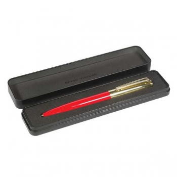 Ручка Bruno Visconti NAPOLI шарик.автом.в Premium футляре,1.0мм,синяя,корпус красн.и зол,черн. футл. арт.20-0383/04-15