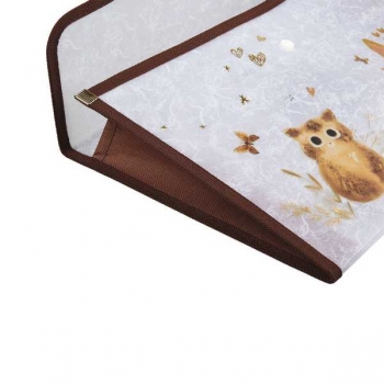 Папка-конверт А4 на кнопке Bruno Visconti  LOVE ME.КОТИКИ.СЧАСТЬЕ,400мкм,с окант.,c текстильной вставкой арт.14-030/17