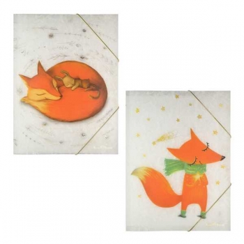 Папка А4 на резинках Bruno Visconti ВОЛШЕБНЫЕ ЛИСЫ , 400мкм, 2 вида арт.14-033/03