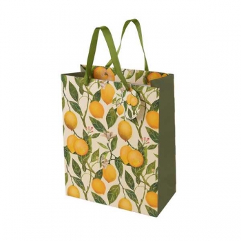 Пакет подарочный 26х32,4х13см бумажный Bruno Visconti FLORA.ЛИМОНЫ,210 г/м2,фольгир,мат. ламинация арт.2-852/09