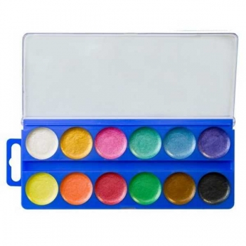 Акварель Фантазия перламутровая, 12цв (неон + перламутр), б/к, в европодвесе арт.35С 2306-08