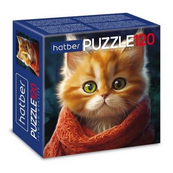 Пазл 120 эл. Hatber Premium Рыжий котик, 150х150мм арт.120ПЗ5_32024