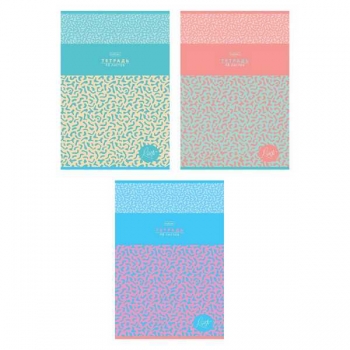 Тетрадь А4 48л в клетку Hatber RISOTTO, тиснение, ассорти арт.48Т4лВ1/093517