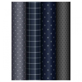 Бумага подарочная 70*100см,  MESHU Dark в рулонах, 80 г/м2, 1 лист, глянцевая, 4 дизайна арт.MS_66828