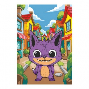 Набор для рисования по номерам, картина 20х30 см детская на деревянном подрамнике Лорибу арт.Рхд-050