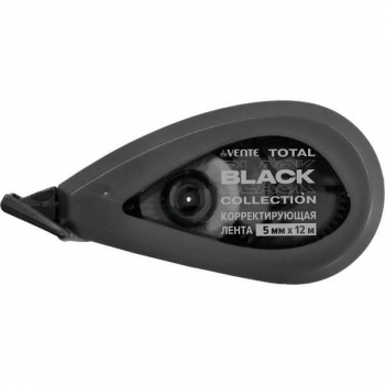 Штрих-корректор в ленте deVENTE 5мм*12м TOTAL BLACK в карт. блистере, черный арт.4062512