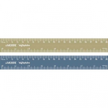 Линейка 20 см deVENTE sigNATURE пластиковая (сумеречный синий и оливковый)  арт. 5091535