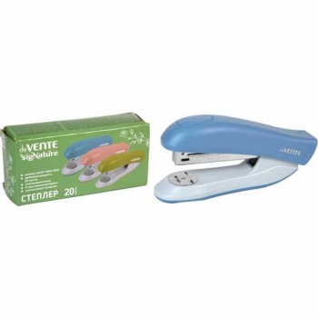 Степлер 24/6, 26/6 (20л) deVENTE sigNATURE (гл.скр.60мм), пластиковый, сумеречный синий арт.4142514