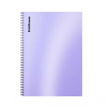 Тетрадь А4 80л в клетку на спирали ErichKrause Candy, пластиковая обложка, сиреневый перламутр арт.54167