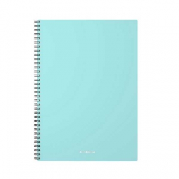 Тетрадь А4 80л в клетку на спирали ErichKrause Pastel Mint, пластиковая обложка, мятная арт.53701