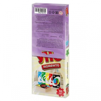 Игра настольная   ТРИ СОВЫ УНО МОМЕНТО, набор 2 в 1, картонная коробка, 3+   арт.НИ_67063
