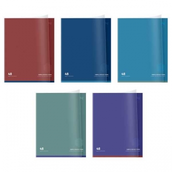 Тетрадь 48л в клетку  пластиковая обложка BG Простые формы арт.Т5ск48_пл 06793