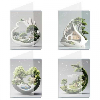 Тетрадь 48л в клетку  пластиковая обложка BG Зеленый мир арт.Т5ск48_пл 57635