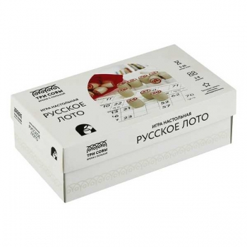 Игра настольная   ТРИ СОВЫ Русское лото с пластиковыми бочонками, в картонной коробке, 14+ арт.НИ_66566