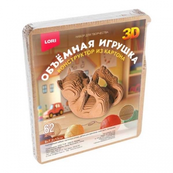 Набор для детского творчества - Конструктор из картона. Объемная игрушка Игривый котенок арт.Нг-019