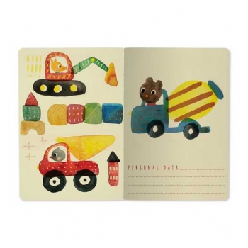 Тетрадь 40л в клетку Bruno Visconti СТРОЙКА крепление-декор. нить  арт.7-40-111