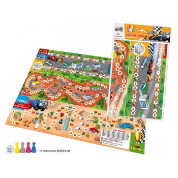 Игра настольная    Русский стиль  бродилка Цена Бум!Игра.Большие гонки, 420*594мм, пакет с европодв.,3+  арт. 07138