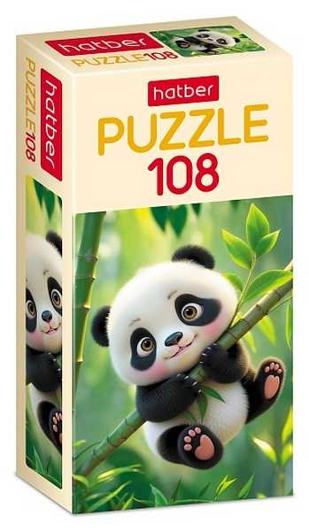 Пазл 108 эл. Hatber Premium Милая панда, 210х300мм арт.108ПЗ4_34655