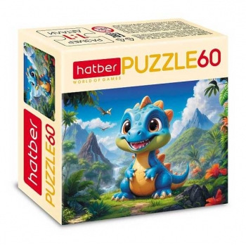Пазл  60 эл. Hatber Веселый Дино, 165х230мм арт.60ПЗ5_34461
