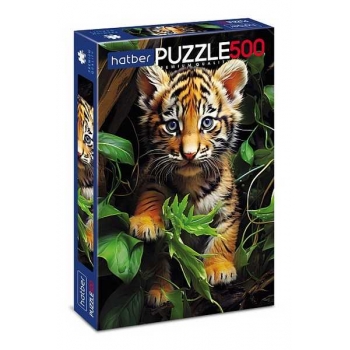 Пазл  500 эл. Hatber Тигренок, 330х480мм арт.500ПЗ2_30727