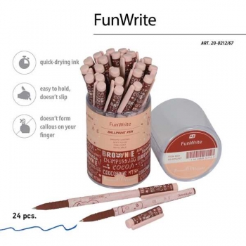 Ручка шариковая Bruno Visconti FunWrite. Coffee Time. Глясе 0,5мм, синяя арт.20-0212/67