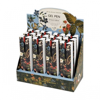 Ручка гелевая автомат. Bruno Visconti DREAMBOX.ЛЕСНЫЕ ЯГОДЫ,0.38мм,с 2-мя стержн.,черная,в подар.пенале арт.20-0446/03