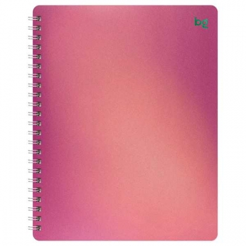 Тетрадь А5 48л в клетку на спирали BG Сияние, пластиковая обложка, розовая арт.Т5гр48_пл 09335