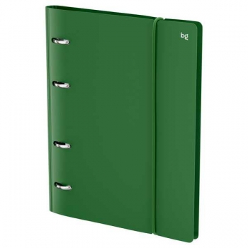 Тетрадь А5 120л на кольцах BG Base, пластиковая обложка, на резинке, зеленая арт.ТТ5к120_пл 63245