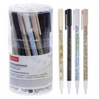 Ручка шариковая Hatber Вспомнить все. МАТЕМАТИКА, 0.7мм, чернила на масляной основе, синяя арт.BP_092282