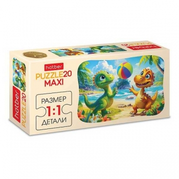 Пазл  20 эл. Hatber MAXI Малыши Дино, 165х230мм арт.20ПЗ5_35435