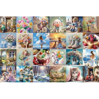 Пазл 120 эл. Hatber Premium СЮРПРИЗ - пожелание для девушек, 150х150мм, ассорти арт.120ПЗ5/090910