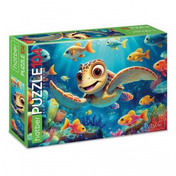 Пазл 104 эл. Hatber ECO Подводные приключения, 220х320мм арт.104ПЗ4_35540