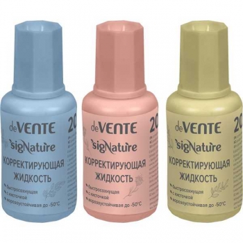 Штрих-корректор deVENTE 20мл sigNATURE, быстросохнущая, бутылочка с кисточкой арт.4060501