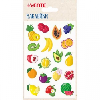 Наклейки deVENTE  10*15см Fruits world, puff, объемные, многоразовые арт.8002464