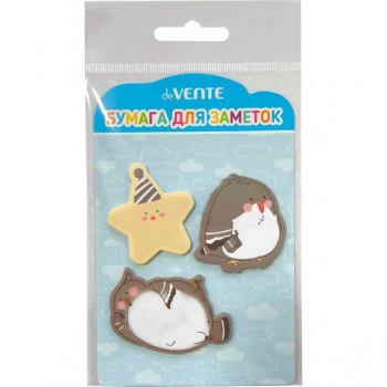 Клейкая бумага д/заметок deVENTE Gray Birds, 3х20 листов, 3 дизайна арт. 2010405