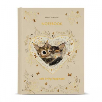 Тетрадь А5 80л на кольцах Bruno Visconti LOVE ME.КОТИКИ ПРИНОСЯТ СЧАСТЬЕ, со сменным блоком арт.7-80-634/06