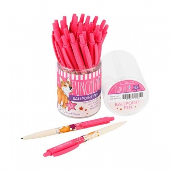 Ручка шариковая автоматическая Bruno Visconti HappyClick. FunColor.Корги, 0,5мм, синяя арт.20-0241/67