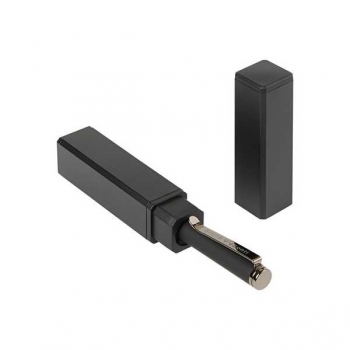 Ручка Bruno Visconti VENEZIA PRAGMATICO шарик.авт.в прямоуг.тубусе,1.0мм,синяя,черный мет.корп,чер.фут арт.20-0384/043